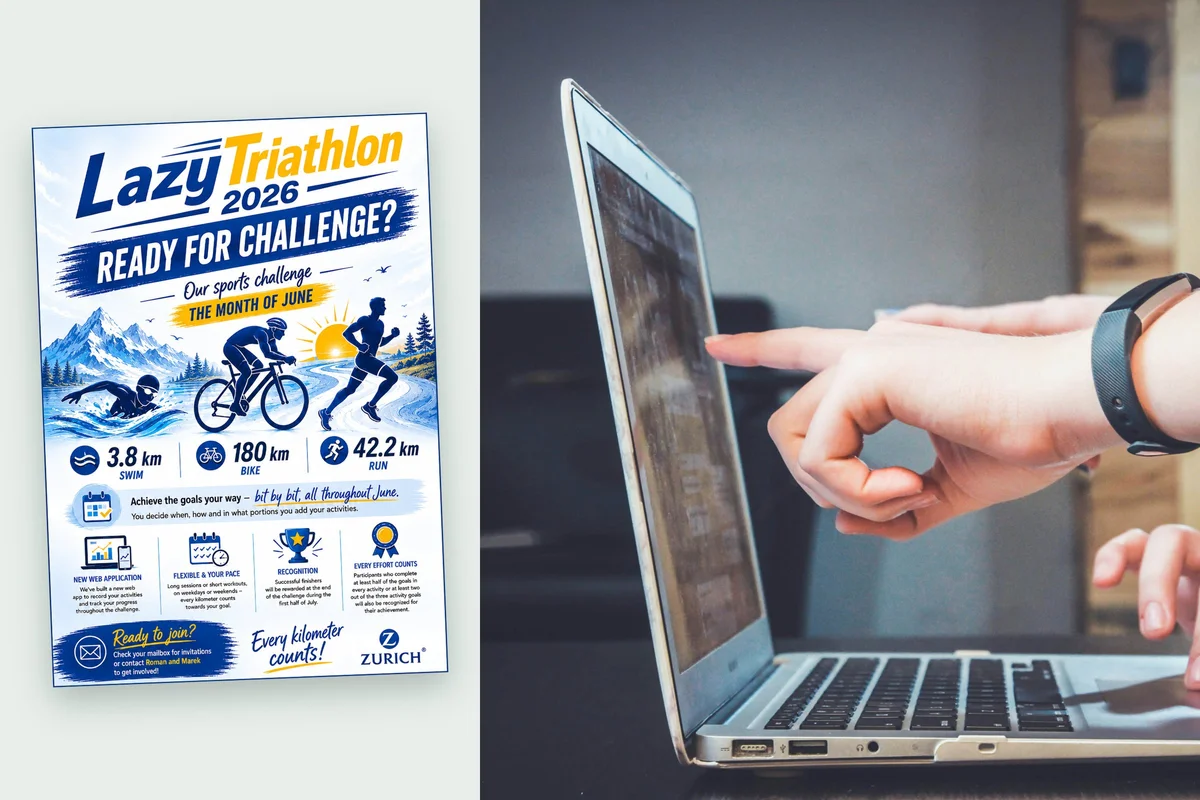Fotka z prvej výzvy Lazy Triathlon